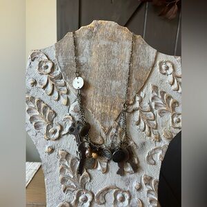 Handcrafted vintage charm key necklace